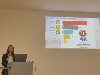 Dr. Lorena Lacerda introducing field-crop production in Georgia.