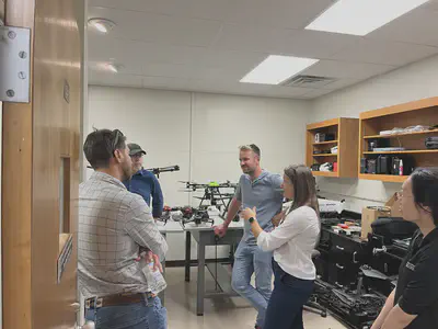 Inside the UGA Drone Service Center.