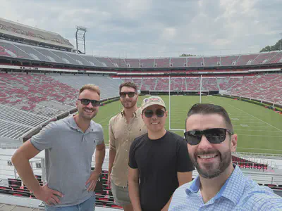 Athens is home to UGA’s iconic Sanford Stadium — a fitting backdrop to the campus tour.