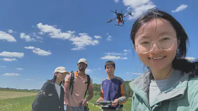 Xiaoxin et al selfie with drone